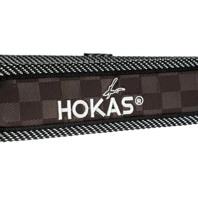 【HOKAS】精緻咖啡色長版格紋工具腰帶 台灣製(質感腰帶 工具腰帶 加強款)