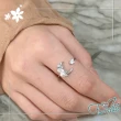【伊飾童話】迷人星月＊珍珠晶鑽彈性開口戒指