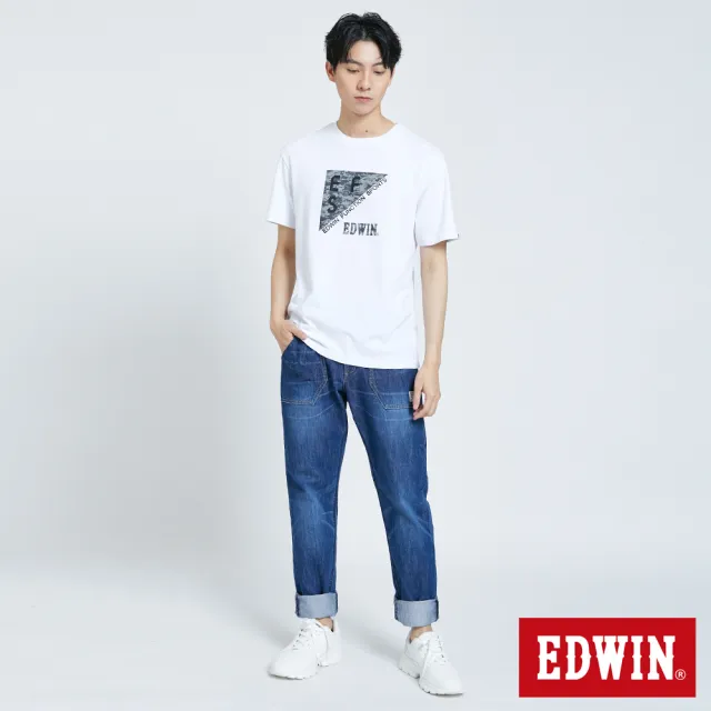 【EDWIN】男裝 EFS數位迷彩溫變短袖T恤(白色)