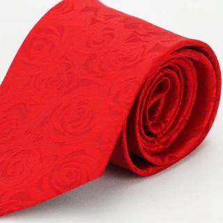 【雅派Alpaca】紅色玫瑰花領帶