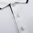 【ROBERTA 諾貝達】台灣製 休閒百搭 修身長袖POLO棉衫(白色)