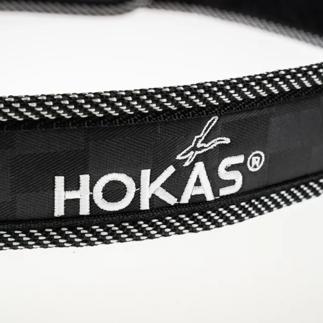 【HOKAS】精緻黑色短版格紋工具腰帶 台灣製(質感工具腰帶 腰帶 加強款)