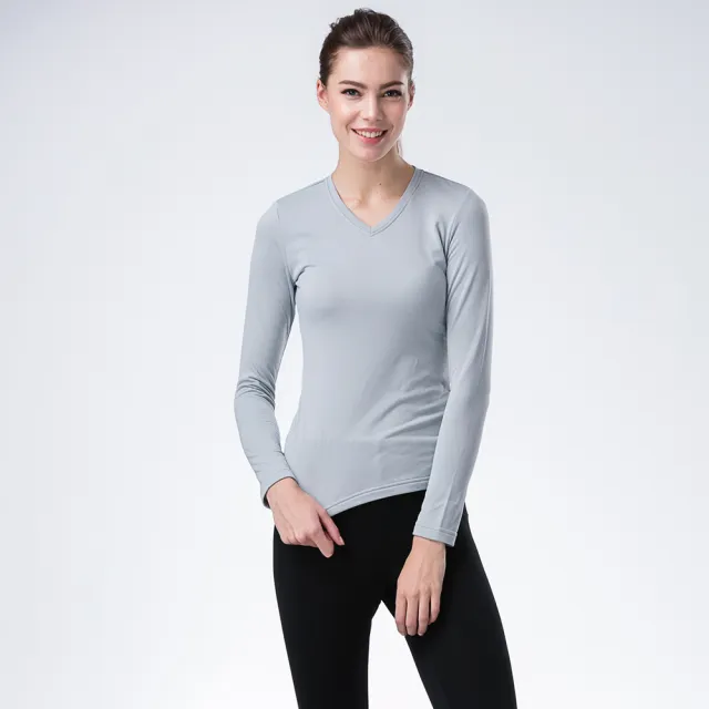 【JORDON 橋登】女款V領保暖內層衣 POLARTEC POWER DRY(772 水紅)