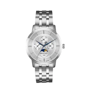 【Bentley 賓利】卓越系列 超越極限月相手錶(銀 BL1806-20MWWI)