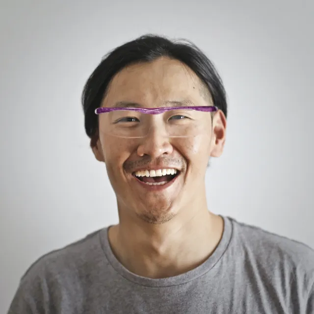 【Hazuki】日本Hazuki葉月透明眼鏡式放大鏡1.32倍大鏡片(亮紫)