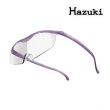 【Hazuki】日本Hazuki葉月透明眼鏡式放大鏡1.6倍大鏡片(亮紫)