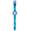 【Flik Flak】兒童手錶 深海鯊魚 SHARKASM 兒童錶 編織錶帶 瑞士錶 錶(31.85mm)