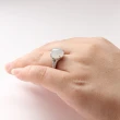 【雅紅珠寶】天然冰種白翡翠戒指-#11-活圍設計-妍姿俏麗