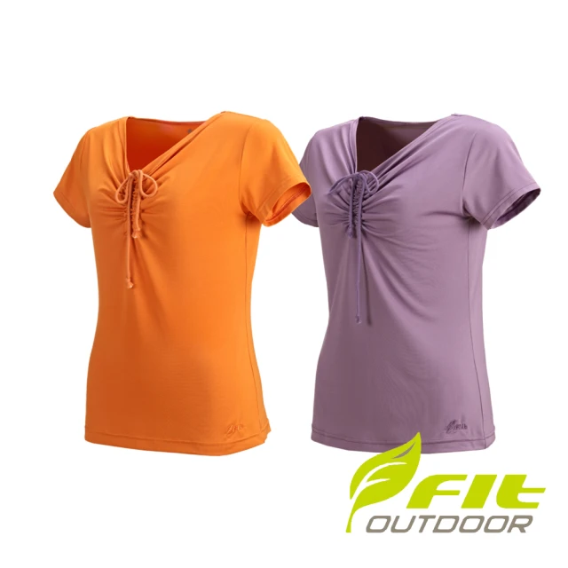 【Fit 維特】女-吸排抗UV V領衫-DS2113(抗UV/吸濕排汗/休閒上衣)