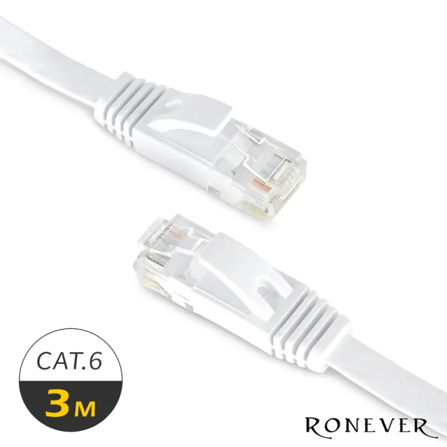 【RONEVER】VAA-03 Cat.6高速超薄扁線網路線3米
