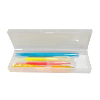 【SHUTER 樹德】透明鉛筆盒 PB-1706 4入(文具收納、樂高收納、小物收納、透明盒身、可隨身攜帶)