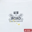 【5th STREET】男原創飛車潮流長袖T恤-白色
