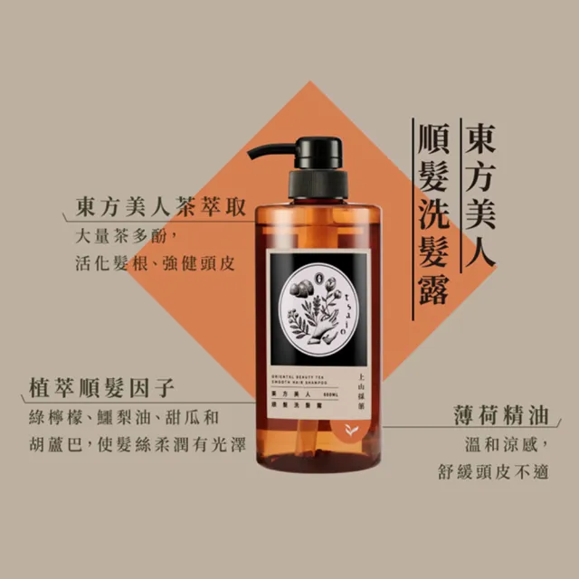 【tsaio上山採藥】台灣茶系列 洗髮露600ml(多款任選/金萱茶/紅玉/東方美人/文山包種)