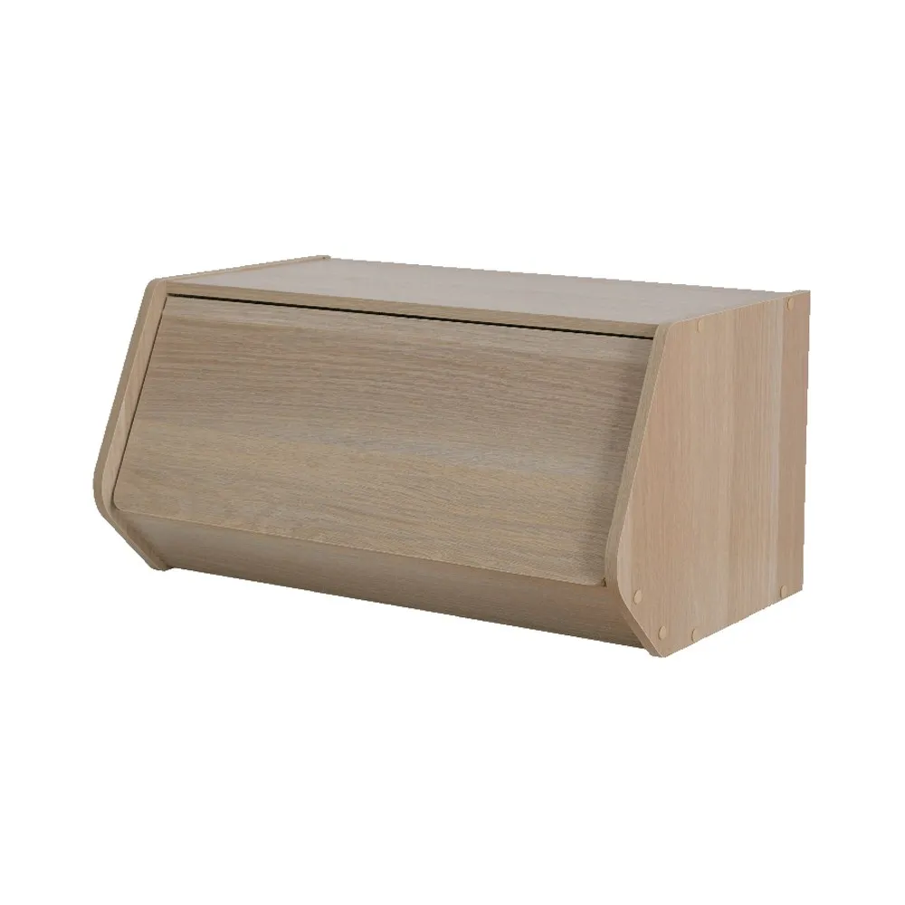 【特力屋】日本IRIS 木質可掀門堆疊櫃 淺木色 60x30cm