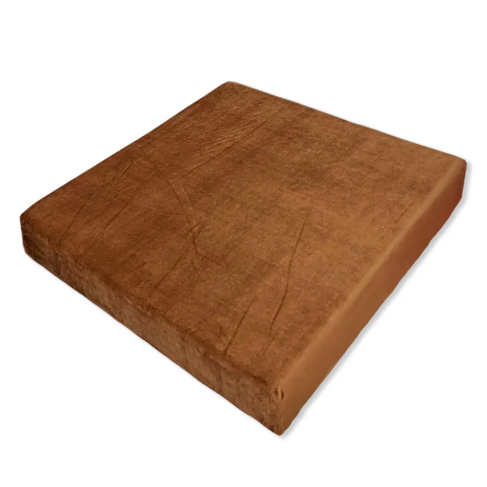 【凱蕾絲帝】台灣製造-高支撐記憶聚合加厚絨布坐墊/沙發墊/實木椅墊55x55cm(咖啡二入)