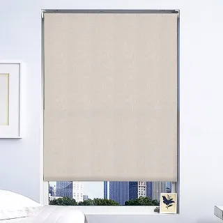 【特力屋】清朗半透光彈簧捲簾150cmx180cm 米色