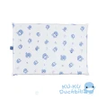 【KU.KU. 酷咕鴨】親水透氣嬰兒乳膠平枕(藍/粉)