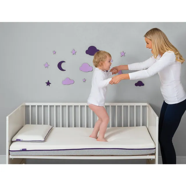 【ClevaMama】嬰兒中床床墊(60x120x9cm 寶寶床墊 透氣床墊 睡眠墊)