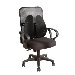 【LOGIS】電腦椅 透氣網布護腰墊 辦公椅(視聽椅 會議椅 雙背墊 椅墊 泡棉墊)