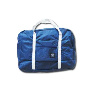 【Travel Season】韓版超大容量摺疊旅行袋飛機包-藏青色(容量24公升 旅行箱/登機箱/收納盒/收納包/收納袋)