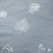 【棉床本舖】精梳棉 四件式被套床包組-雙人加大 台灣製/100%純棉 200織(縹藍｜植物款)
