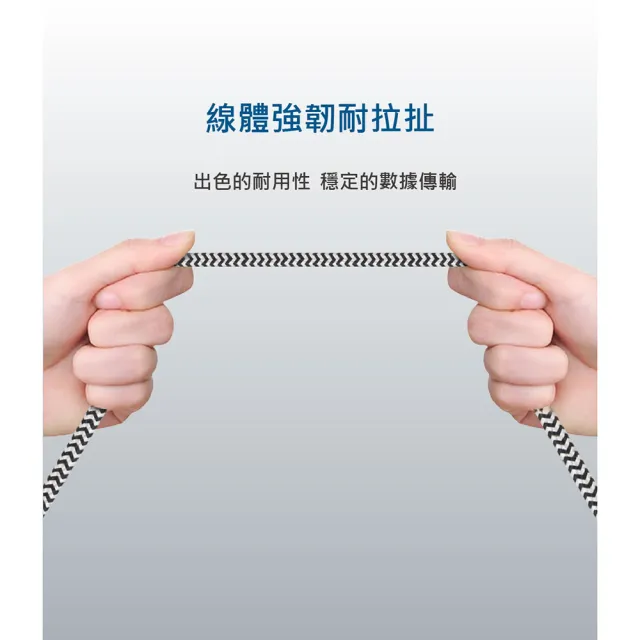 【Philips 飛利浦】USB to Lightning 35cm MFI編織充電線(DLC4511V)