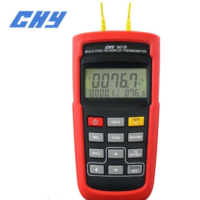 【CHY】CHY-801B K/J/T/E多類型雙組輸入溫度計(溫度計 溫度測量)