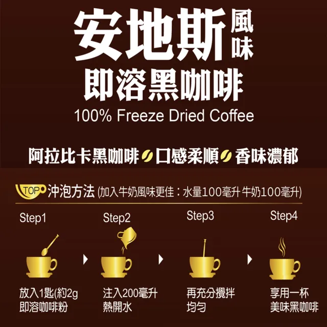 【cai】安地斯風味即溶黑咖啡x1袋(150g/袋;國際咖啡師推薦)