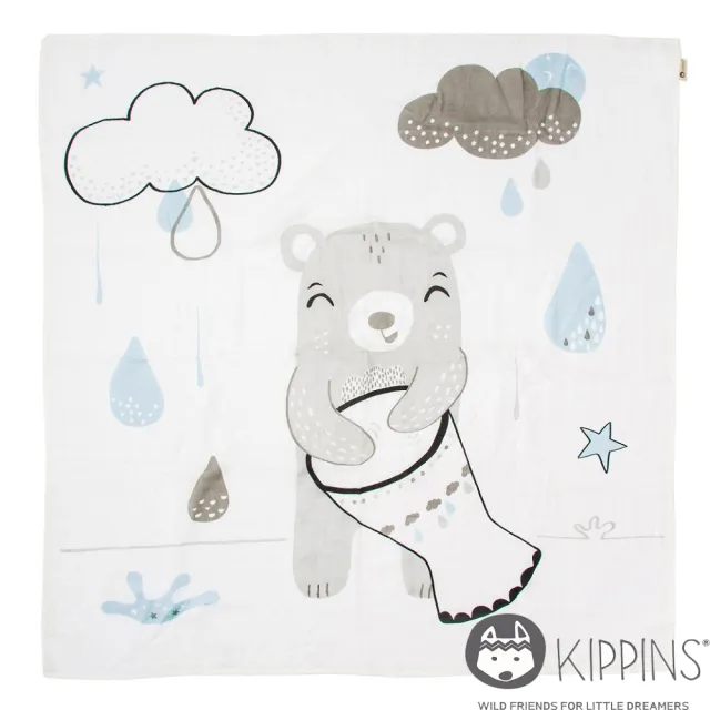 【Kippins】澳洲有機棉包巾(比利小熊)