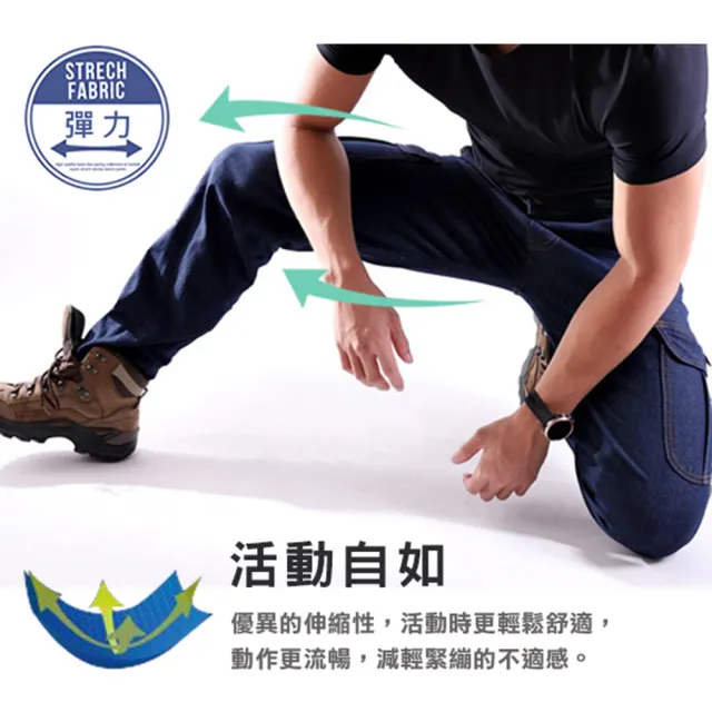 【JU SHOP】工作褲專賣 輕量耐磨款 牛仔 多口袋工作褲(工裝褲/休閒長褲)