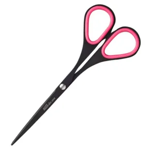 【ALLEX 林刃物】Slim極細長刃不沾膠剪刀-大-140mm-粉(11164P)