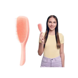 【TANGLE TEEZER 提碁】英倫手握梳-大_桃色(護髮梳/順髮梳/濕髮梳/抗糾結/抗毛躁/王妃梳)