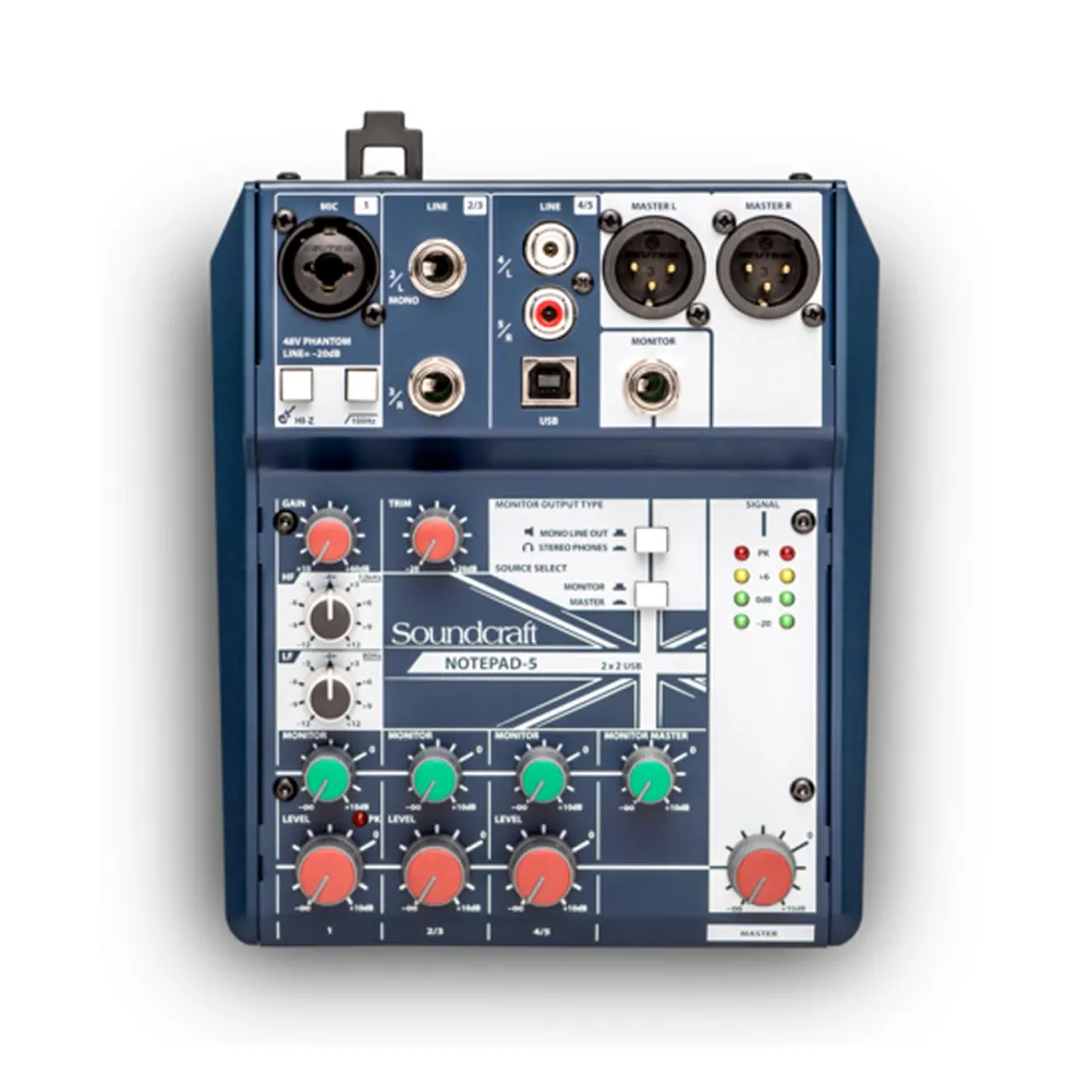 【Soundcraft 英國品牌】Notepad-5 USB混音器 5軌(公司貨原廠保固)