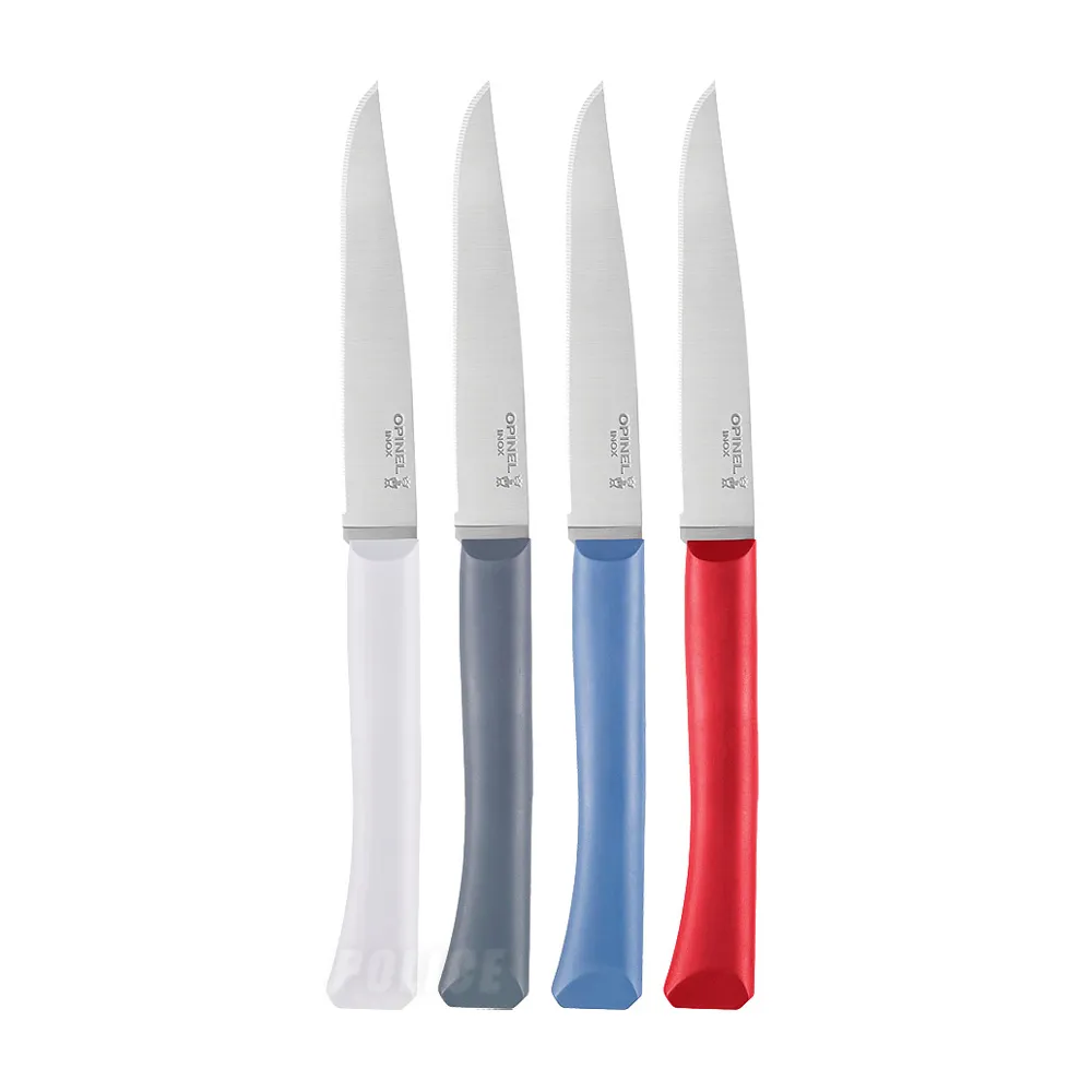 【OPINEL】法國彩色不銹鋼餐刀－微鋸齒刀片款/4色可選單款販售(OPI_001902)