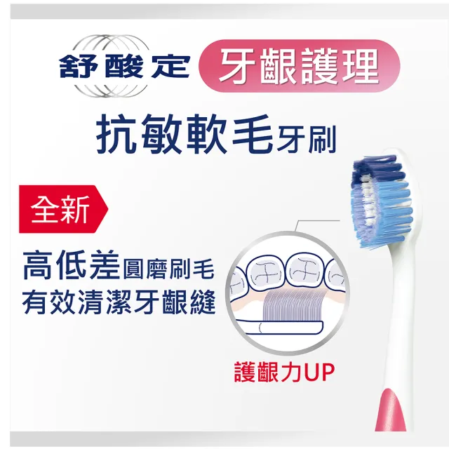 【SENSODYNE 舒酸定】牙齦護理 抗敏軟毛牙刷  3入X5組