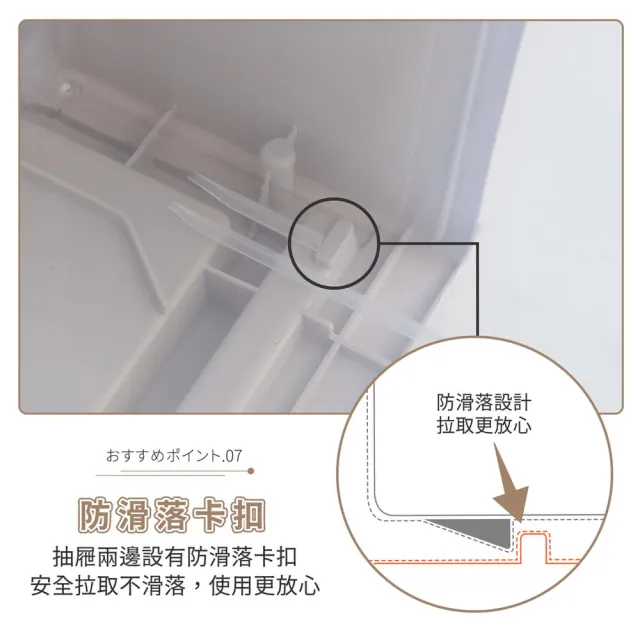【FL 生活+】加長款系列-抽屜安全卡扣耐重可疊加收納箱(混搭超值3入組)