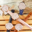 【GOTO】浪漫小資女精品時尚手錶-IP玫x白x藍皮(GL0054L-4L-241)