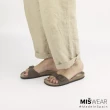 【MISWEAR】男-拖鞋-Genuins 純素皮革軟木男士拖鞋-棕色