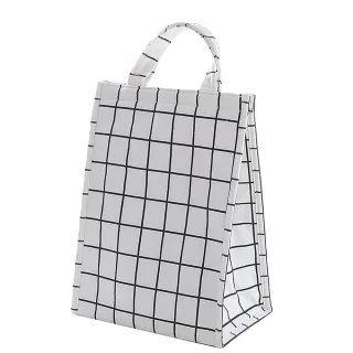 【E.City】極簡幾何風保溫保冷野餐便當包(野餐保溫保溫必備)