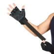 【ALEX 護具】握把手套-台灣製 短指手套 防滑 重量訓練 健身 硬舉 舉重 蹲舉 抓舉 黑藍(A-31)