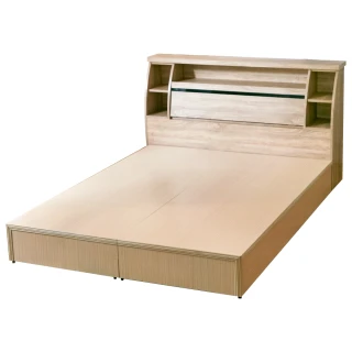 【A FACTORY 傢俱工場】藍田 日式收納房間2件組 床頭箱+床底 雙人5尺