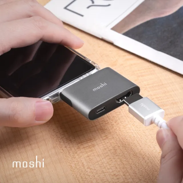 【moshi】USB-C to HDMI 雙端口轉接器(支援 4K HDR / PD 60W)