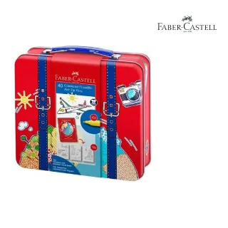 【Faber-Castell】155535旅行箱40色連接彩色筆(開學 文具 畫畫 美術 寫生 禮物)