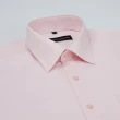 【ROBERTA 諾貝達】台灣製 合身版 吸濕速乾 商務條紋短袖襯衫(粉色)