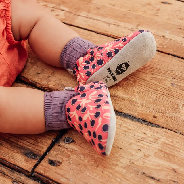 【POCONIDO】英國手工嬰兒鞋(小小粉莓)