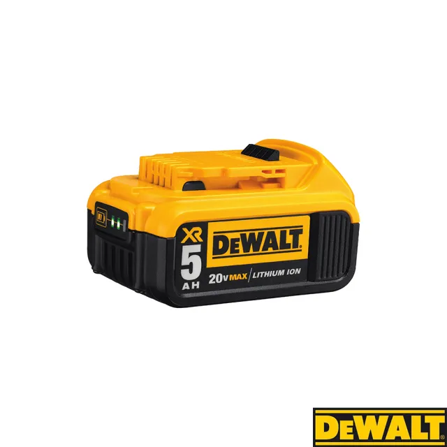 【DEWALT 得偉】20V Max XR超鋰電電池 5.0Ah(DCB205)