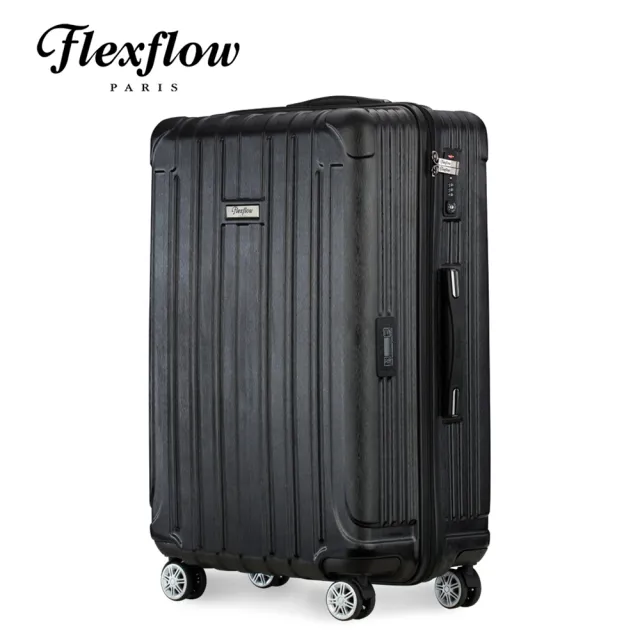 【Flexflow】髮絲黑 29吋 可擴充拉鍊 智能測重 防爆拉鍊旅行箱(里昂系列)