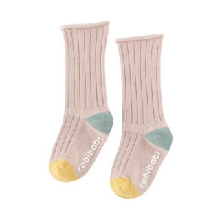 【JoyNa】童襪豎條紋高筒鬆口襪3色雙針長筒襪(5雙入)