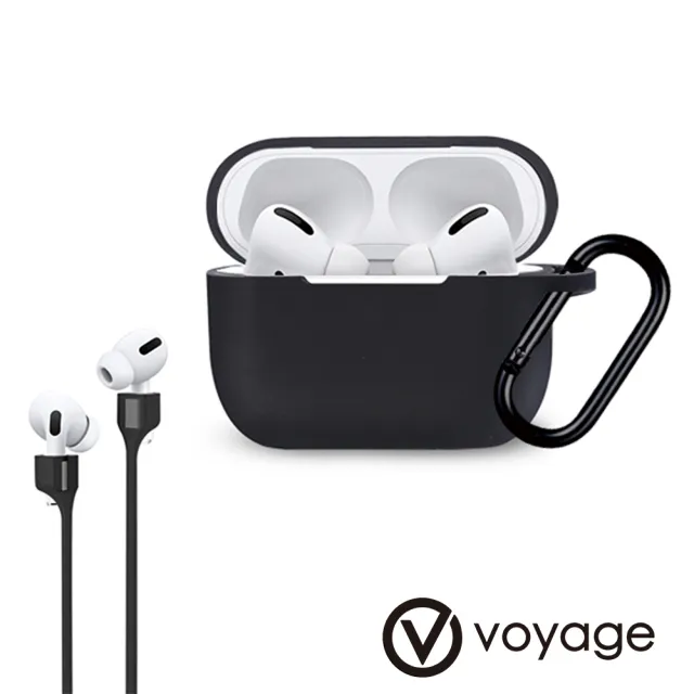 【VOYAGE】AirPods Pro 液態矽膠防摔保護套(附掛勾、磁吸防丟掛繩)