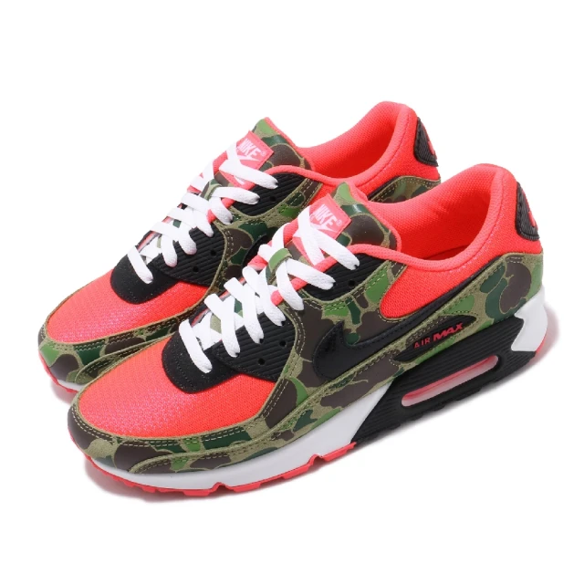 NIKE 耐吉 休閒鞋 Air Max 90 Reverse Duck Camp 男鞋 女鞋 反轉迷彩 獵鴨 紅 綠(CW6024-600)